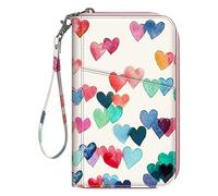 FINTIE Cartera de Viaje para Pasaporte para Familia de 4 a 6 años, Organizador de Documentos de Viaje con Bloqueo RFID, Bolsa de Embrague para pasaportes, Tarjetas de Visita, Tarjetas de crédito,
