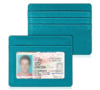 Fintie Cartera delgada minimalista con bolsillo frontal, bloqueo RFID, tarjetero con ventana de identificación, para hombres y mujeres, Legacy Teal, Mini , Moderno