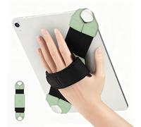 FINTIE Correa de mano universal para tabletas y lectores electrónicos de 9 a 11 pulgadas, giratoria 360°, piel sintética, segura, portátil, asa ajustable para iPad/Samsung/tabletas Xiaomi, verde
