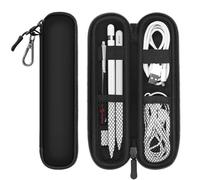 Fintie Estuche Compatible con Apple Pencil (2.ª Generación/1.ª Generación) - Funda de Neopreno Suave Anti-Rasguños con Cremallera y Mosquetón, Negro