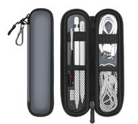 Fintie Estuche Compatible con Apple Pencil (2.ª Generación/1.ª Generación) - Funda de Neopreno Suave Anti-Rasguños con Cremallera y Mosquetón, Gris