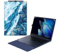 Fintie Funda 15,6 Pulgadas para Samsung Galaxy Book 4 & Book 4 360 - Funda Protectora Folio Premium con Ranuras para Documentos, Azul Marino