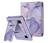 Fintie Funda 6" para Tolino shine Color/5 (2024) y Kobo Clara/BW claro 2E (2022) - Tarjetero Correa de Mano y Auto Sleep/Wake, Lila Marble
