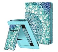 Fintie Funda 6" para Tolino Shine Color/5 y Kobo Clara/BW - Tarjetero Correa de Mano y Auto Sleep/Wake, Esmeraldaclaro