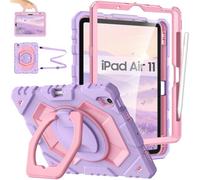 Fintie Funda a prueba de golpes para iPad Air de 11 pulgadas M4/M3/M2, iPad Air de 5ª/4ª generación de 10.9 pulgadas, resistente funda apta para niños con soporte giratorio de 360°, protector de