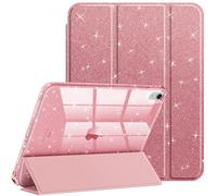 Fintie Funda para iPad 11ª Gen 2025 (A16) de 11 Pulgadas, iPad 10ª Gen de 10.9 Pulgadas (2022) con Soporte para bolígrafo, Funda Brillante antichoque con Cubierta Trasera Transparente,Oro Rosa