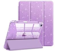 Fintie Funda Brillante para iPad Air 11 Pulgadas M4/M3/M2 (2026/2025/2024), iPad Air 5ª Gen/4ª Gen (2022/2020) de 10.9 Pulgadas, Funda Transparente Delgada con Soporte para bolígrafo - Morado Claro