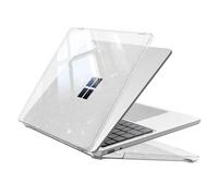 Fintie Funda Compatible con el portátil Microsoft Surface 2025 de 13 Pulgadas (Modelo: 2095), Funda Protectora Ultrafina de Carcasa rígida Snap Case, Transparente (Brillante)