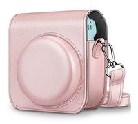 Fintie Funda Compatible con Fujifilm Instax Mini 11 - Estuche de Material Sintético de Primera Calidad con Correa Ajustable/Desmontable, Oro Rosa