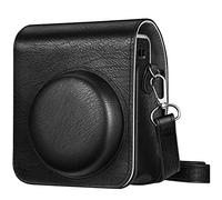 FINTIE Funda Compatible con Fujifilm Instax Mini 40 - Estuche de Material Sintético de Primera Calidad con Correa Ajustable/Desmontable, Negro