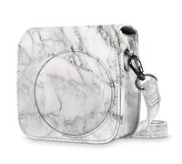 FINTIE Funda Compatible con Fujifilm Instax Mini 9/Mini 8+/Mini 8 - Estuche Protector de Material Sintético de Primera Calidad con Correa Desmontable, Mármol