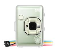 FINTIE Funda Compatible con Fujifilm Instax Mini LiPlay Hybrid - Estuche de Material Sintético de Primera Calidad con Correa Ajustable/Desmontable, (Transparent)