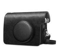 FINTIE Funda Compatible con Fujifilm Instax Wide 300 - Estuche Protector de Material Sintético con Correa Desmontable/Ajustable, Negro
