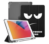 Fintie Funda Compatible con iPad 10,2" 2021/2020/2019 (9.ª, 8.ª y 7.ª Gen) con Soporte Integrado para Pencil - Trasera Transparente Carcasa Ligera Auto-Reposo/Activación, (Z-No Tocar)