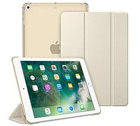 Fintie Funda Compatible con iPad 9.7 (6.ª Gen 2018/5.ª Gen 2017), iPad Air 2 (2014) / Air (2013) - Trasera Transparente Carcasa Ligera con Auto-Reposo/Activación, Oro Champán