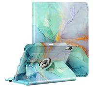 FINTIE - Funda Compatible con iPad Air de 5ª generación (2022) / iPad Air 4ª generación (2020) 11" con Soporte Giratorio de 360 Grados, Encendido y Apagado automático, mármol Esmeralda