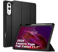 Fintie Funda Compatible con Lenovo Yoga 11.1 Pulgadas 2025 (TB710FU) | Carcasa Delgada Ligera Trasera de Suave TPU, Negro