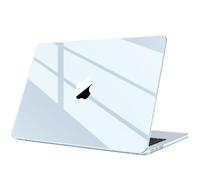 Fintie Funda Compatible con MacBook Air 13,6" (M5) 2026 / (M4) 2025 / (M3) 2024 / (M2) 2022, Carcasa rígida Ultrafina, Cristal Azul