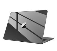 Fintie Funda Compatible con MacBook Air 13,6 Pulgadaas (M4) 2025 / (M3) 2024 / (M2) 2022, Carcasa rígida Ultrafina, Cristal Negro