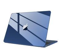 Fintie Funda Compatible con MacBook Air 13,6 Pulgadaas (M4) 2025 / (M3) 2024 / (M2) 2022, Carcasa rígida Ultrafina, Cristal Medianoche