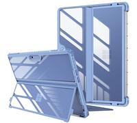 Fintie Funda Compatible con Microsoft Surface Pro 11/10/9 de 13 Pulgadas 2024/2022 - Carcasa con Protección del Soporte Compatible con el Teclado Type Cover (Teclado No Incluido), Azul (Transparente)