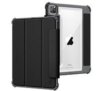 Fintie Funda con Hebilla Compatible con iPad Pro 11" (2022/2021/2020/2018-4.ª, 3.ª, 2.ª y 1.ª Gen) Carcasa Dura [Antichoque] Trasera Transparente con Protector para Pencil, Negro