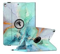 Fintie - Funda con Soporte Giratorio de 360 Grados para iPad Air (3.ª generación) de 10,5" 2019 / iPad Pro de 10,5" 2017 con portalápices, Apagado y Encendido automático, Color Emerald Marble