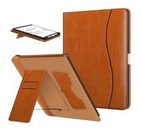 Fintie Funda con soporte para Kindle Scribe (3ª generación) y Kindle Scribe Colorsoft (1ª generación) - 2025, con soporte para bolígrafo y tarjetero, color marrón