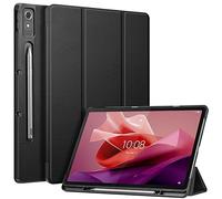 Fintie Funda con soporte para lápiz para tablet Lenovo Tab P12 de 12,7" TB370FU 2023, ultrafina, con función de encendido y apagado automático, color negro