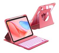 FINTIE Funda con teclado retroiluminado giratorio de 360° para iPad (A16) de 11ª generación de 11 pulgadas 2025, iPad de 10.9 pulgadas 2022, teclado magnético desmontable de 7 colores con