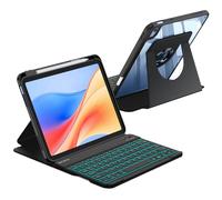 Fintie Funda con teclado retroiluminado giratorio de 360° para iPad (A16) de 11ª generación de 11 pulgadas 2025, iPad de 10.9 pulgadas 2022, teclado magnético desmontable de 7 colores con cubierta de