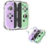 FINTIE Funda de Almacenamiento para Joy-con, Caja Protectora portátil a Prueba de Polvo Compatible con Nintendo Switch Joy-con, Switch/OLED PC Transparente con Cierre magnético (Transparente)