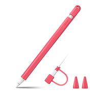 Fintie - Funda de Silicona para Apple Pencil (1ª generación, Incluye 2 Tapas de Punta y fijación de Cables, sandía