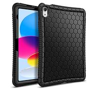 Fintie Funda de Silicona para iPad 11ª Gen 2025 (A16) de 11 Pulgadas, iPad 10ª Gen de 10.9 Pulgadas (2022) - Carcasa Ligera de Silicón Antideslizante y Antichoque, Negro