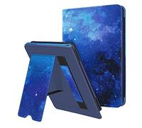 Fintie Funda de Soporte para Nuevo Kindle 2024/2022 11ª generación - Funda de Piel sintética con Ranura para Tarjeta y Correa de Mano, Cielo Estrellado