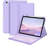 FINTIE Funda de teclado para iPad (A16) de 11ª generación de 11 pulgadas (2025), iPad de 10.9 pulgadas (2022) - Cubierta trasera de TPU suave con teclado Bluetooth desmontable magnéticamente