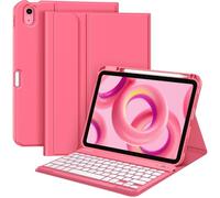 FINTIE Funda de teclado para iPad (A16) de 11ª generación de 11 pulgadas (2025), iPad de 10.9 pulgadas (2022) - Cubierta trasera de TPU suave con teclado Bluetooth desmontable magnéticamente