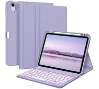 FINTIE Funda de teclado para iPad Air de 11 pulgadas M3 (2025) / M2 (2024), iPad Air de 5ª (2022) / 4ª generación de 10.9 pulgadas, funda de TPU suave con teclado Bluetooth desmontable magnéticamente