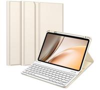 FINTIE Funda de Teclado para iPad Air de 11 Pulgadas M3 (2025) / M2 (2024), iPad Air de 5ª (2022) / 4ª generación de 10.9 Pulgadas, Funda de TPU Suave con Teclado Bluetooth Desmontable magnéticamente