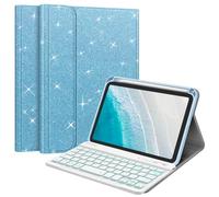 FINTIE Funda de teclado para iPad mini (A17 Pro) de 7ª generación 2024 / iPad mini de 6ª generación de 8.3 pulgadas, cubierta trasera de TPU suave con teclado Bluetooth inalámbrico desmontable