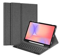 Fintie Funda de teclado para Samsung Galaxy Tab S9 FE 5G 10.9 pulgadas/Galaxy Tab S9 11 Pulgadas 2023 con soporte para bolígrafo S, funda estándar delgada teclado inalámbrico Bluetooth extraíble, gris
