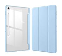 Fintie Funda Delgada para Samsung Galaxy Tab S10 FE+ Plus 13,1" 2025 | Modelo (SM-X620/X626) - Soporte para bolígrafo S, Funda a Prueba de Golpes con Carcasa Trasera Transparente, Azul Claro