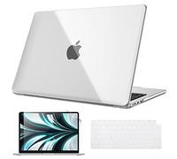 Fintie Funda Dura Fina para MacBook Air 13,6" (M5) 2026 / (M4) 2025 / (M3) 2024 / (M2) 2022 + 1 Funda Teclado + 1 Protector de Pantalla, Transparente