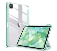 Fintie Funda Durable Compatible con iPad Pro 11" (2022/2021/2020/2018-4.ª, 3.ª, 2.ª y 1.ª Gen) Carcasa con Portalápiz Trasera Transparente a Prueba de Choques, Verde Claro