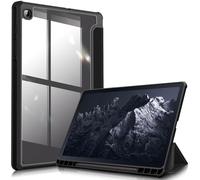 Fintie Funda Durable Compatible con Samsung Galaxy Tab S6 Lite de 10.4" (2022/2020) - [Soporte Integrado para S Pen] Carcasa de Trasera Transparente a Prueba de Choques, Negro