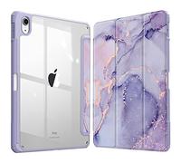 Fintie Funda Durable para iPad 11ª Gen 2025 (A16) de 11 Pulgadas, iPad 10ª Gen de 10.9 Pulgadas (2022) - Funda Antichoque y Soporte para Lápiz, Auto-Reposo/Activación,Mármol Lila Dorado
