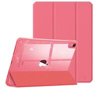 Fintie Funda Durable para iPad 11ª Generación 2025 de 11 Pulgadas Chip A16 | y iPad 10ª Gen de 10.9"(2022) - Carcasa Trasera Transparente a Prueba de Choques con Auto-Reposo/Activación, Rosa Intenso