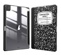 Fintie Funda Durable Compatible con iPad Pro 12,9" (2022/2021/2020/2018-6.ª, 5.ª, 4.ª y 3.ª Gen) Carcasa con Portalápiz Trasera Transparente a Prueba de Choques, Cuaderno