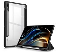Fintie Funda Durable para Samsung Galaxy Tab S8 11" 2022 / S7 11" 2020 | [Soporte Integrado para S Pen] Carcasa de Trasera Transparente a Prueba de Choques, Negro