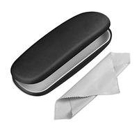 FINTIE Funda Gafas Rigida, Portátil Cuero y Sintético Estuche Gafas Rigido con Pañuelo Limpia Gafas para Mujeres y Hombres